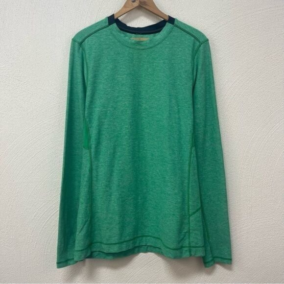 Lululemon Mens Medium Core Long Sleeve In Heather Green Thumb Holes Sz M - Picture 1 of 4